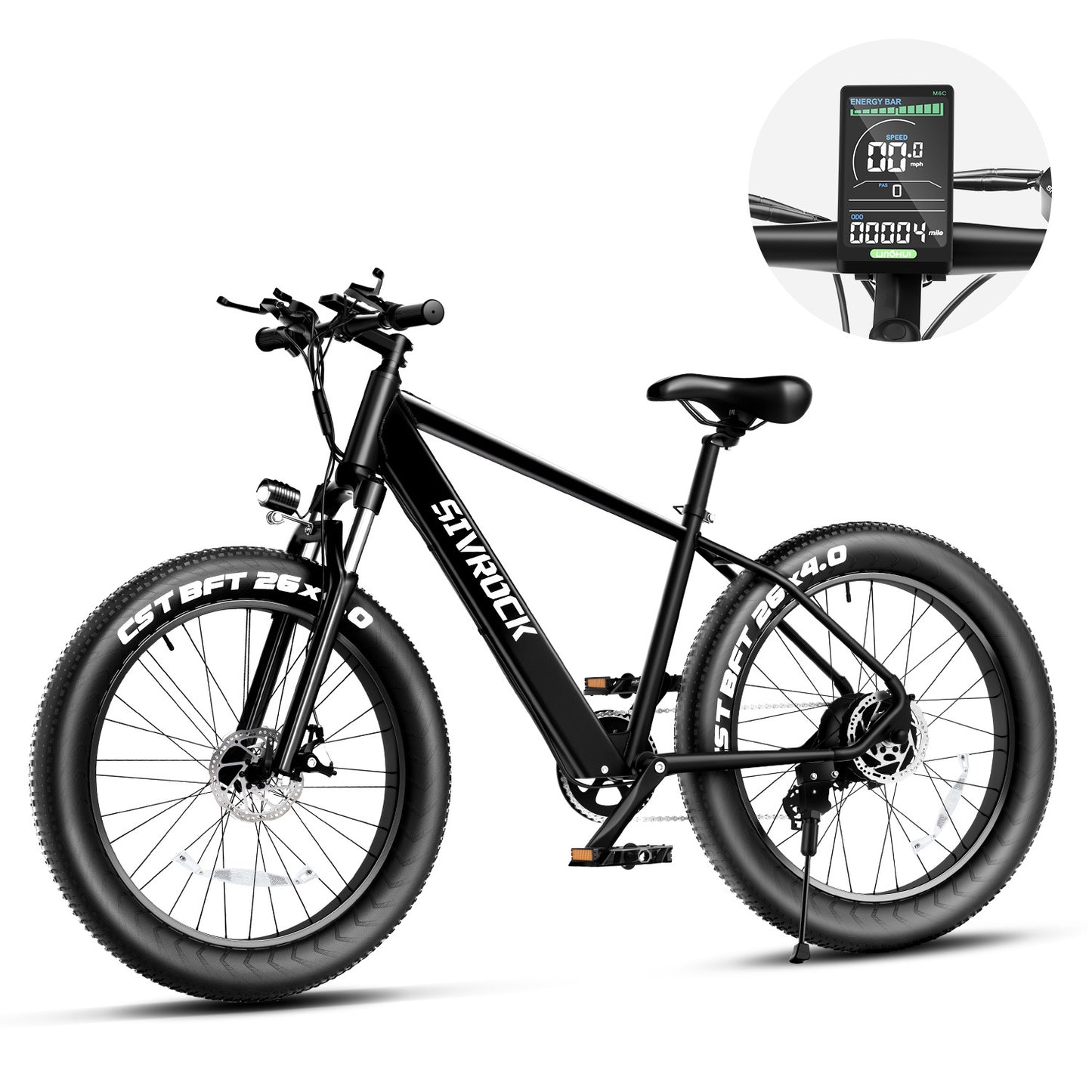 “1000W Fat Tire Electric Bike for Adults – 26x4.0” Mountain E-Bike with 48V 15Ah Battery,Powerful Off-Road, Trail & Commuter Bicycle”
