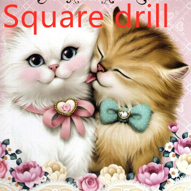 Cute Kittens Living Room Small Hand Cross Stitch