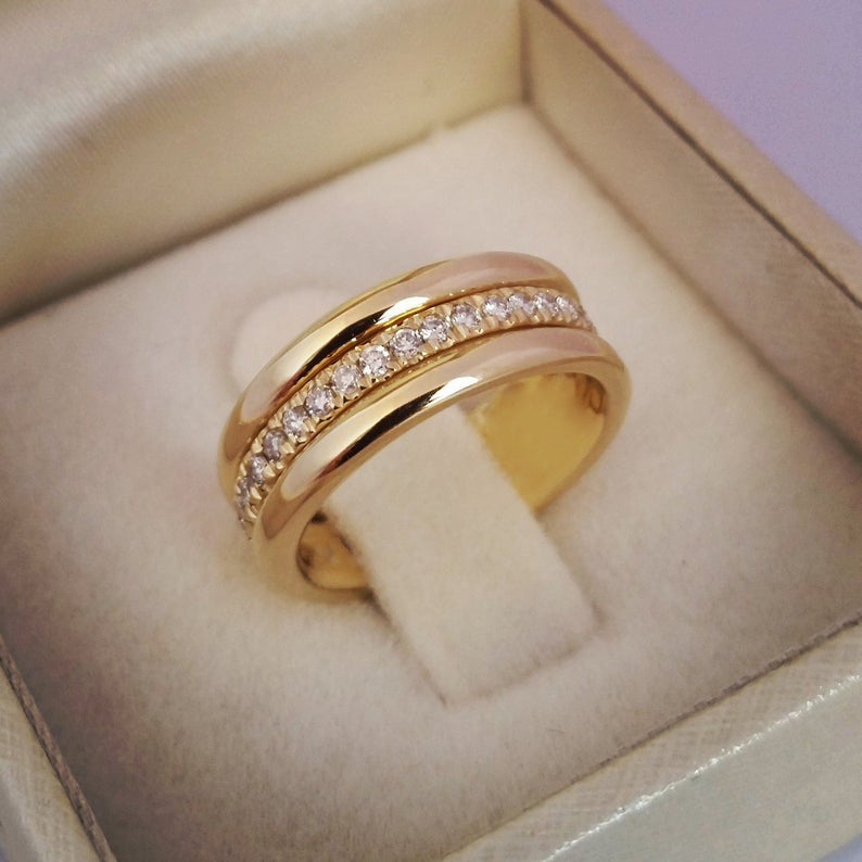 Gold and Silver Rhinestone Ring