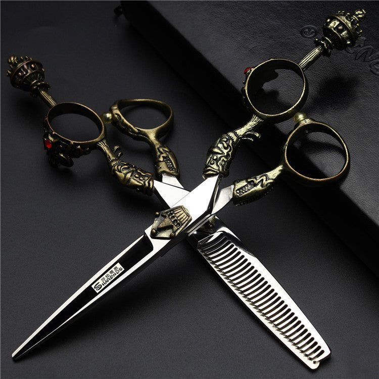 Professional Hair Cutting Shears – 6″ Flat & Thinning Salon Scissors