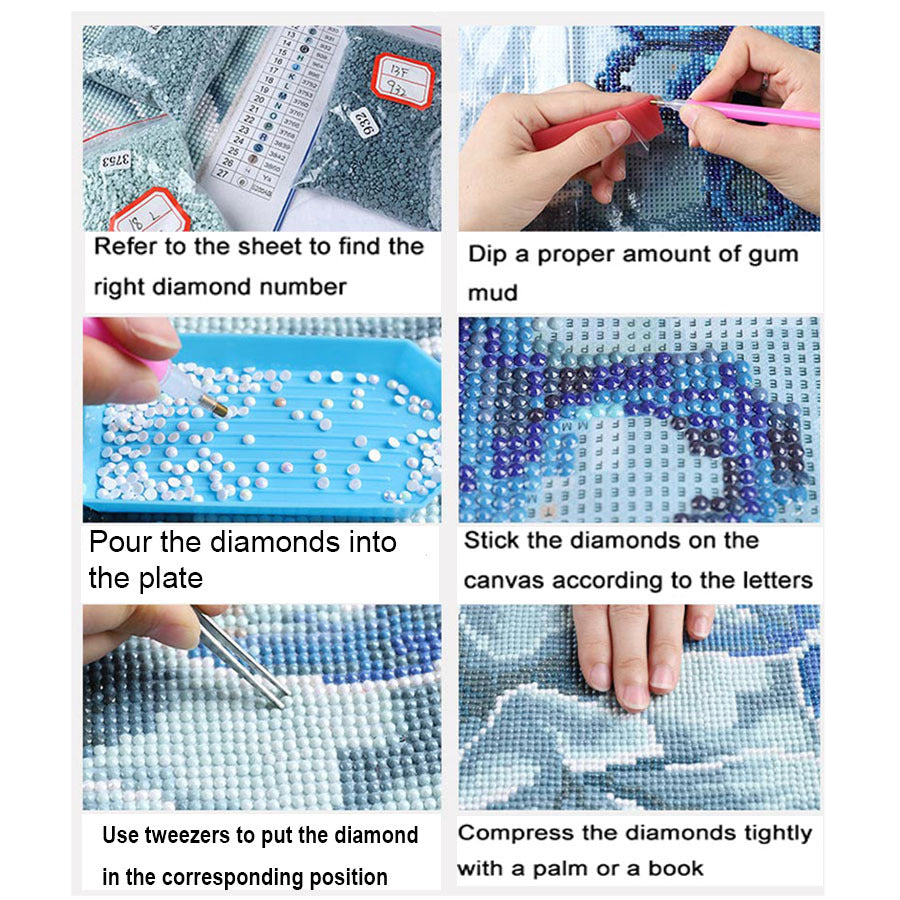 Round Diamond Painting Eagle Craft Kit Full Square Diamond Diamond Embroidery