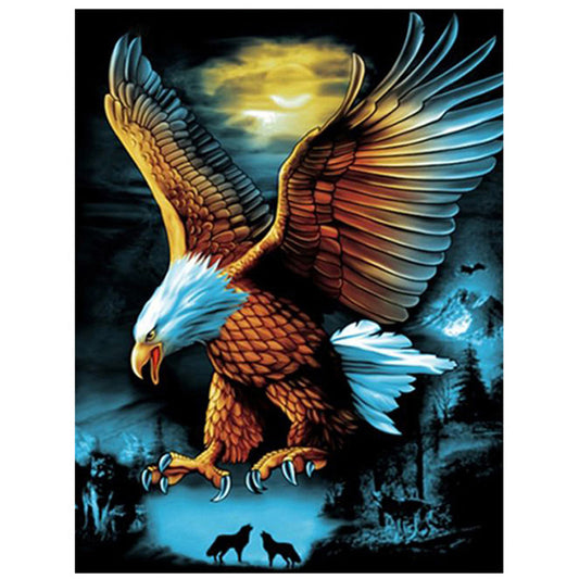 Round Diamond Painting Eagle Craft Kit Full Square Diamond Diamond Embroidery