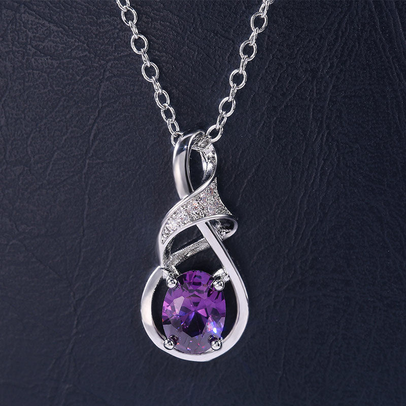blue gem pendant Necklace
