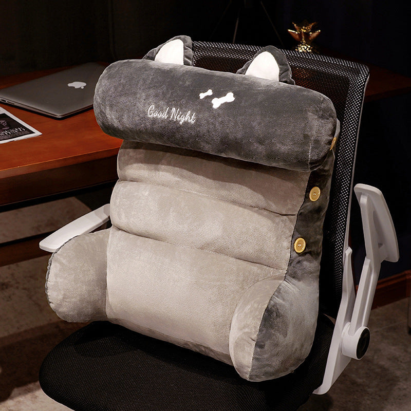 Plush Bedside Backrest Pillow – Soft Upholstered Support for Couch or Bed
