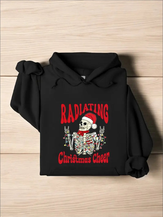 Christmas Hoodie, Santa Skeleton Gift, Xray Technician Rad Tech Hoodie, Nurse Life Hoodies