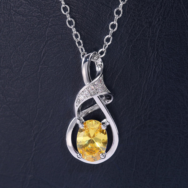 blue gem pendant Necklace