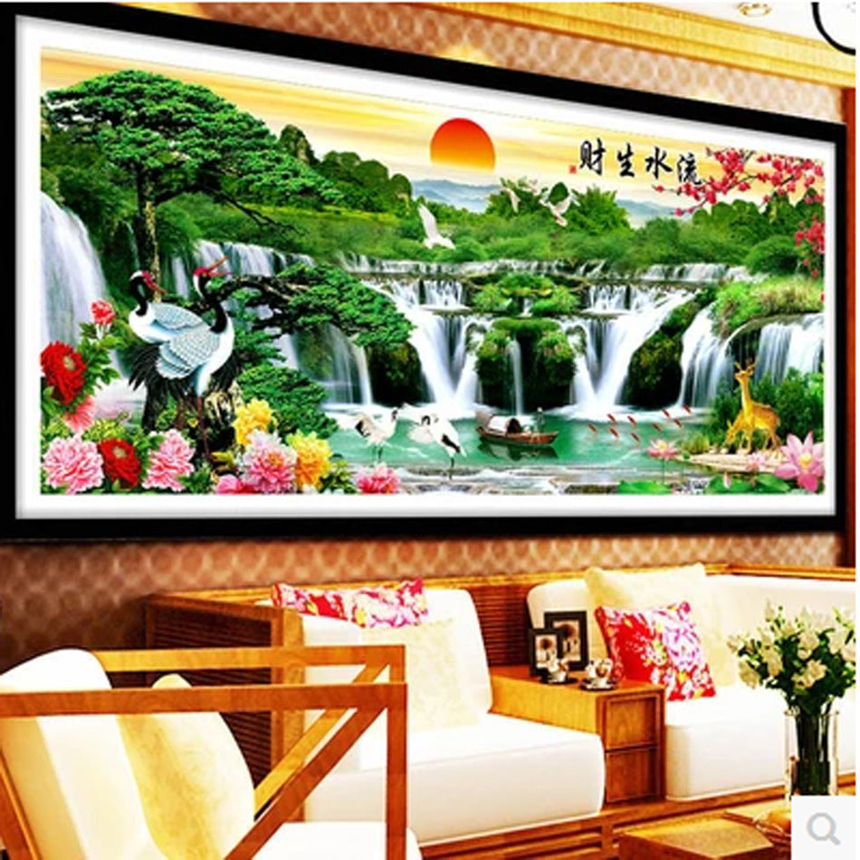 Printed full embroidery cross stitch