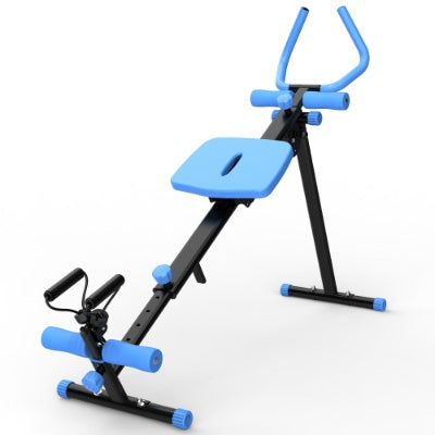Sheila Merchandise 4-in-1 ab workout equipment row machine with blue padded seat and handles