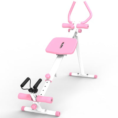 Sheila Merchandise 4-in-1 ab workout equipment row in pink and white for home exercise