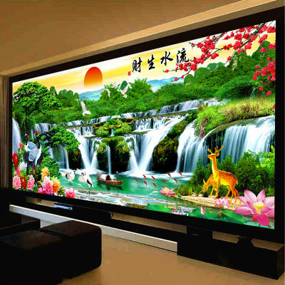 Printed full embroidery cross stitch