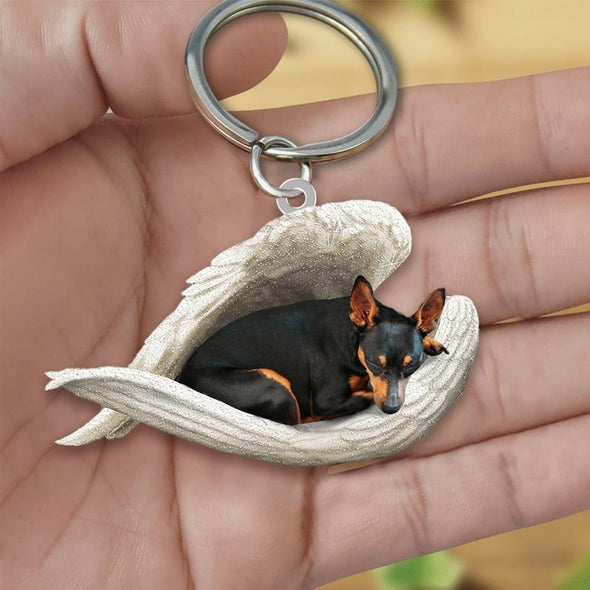 Angel 🪽 wings covering are sleeping bestie fur buddies memories Keychain