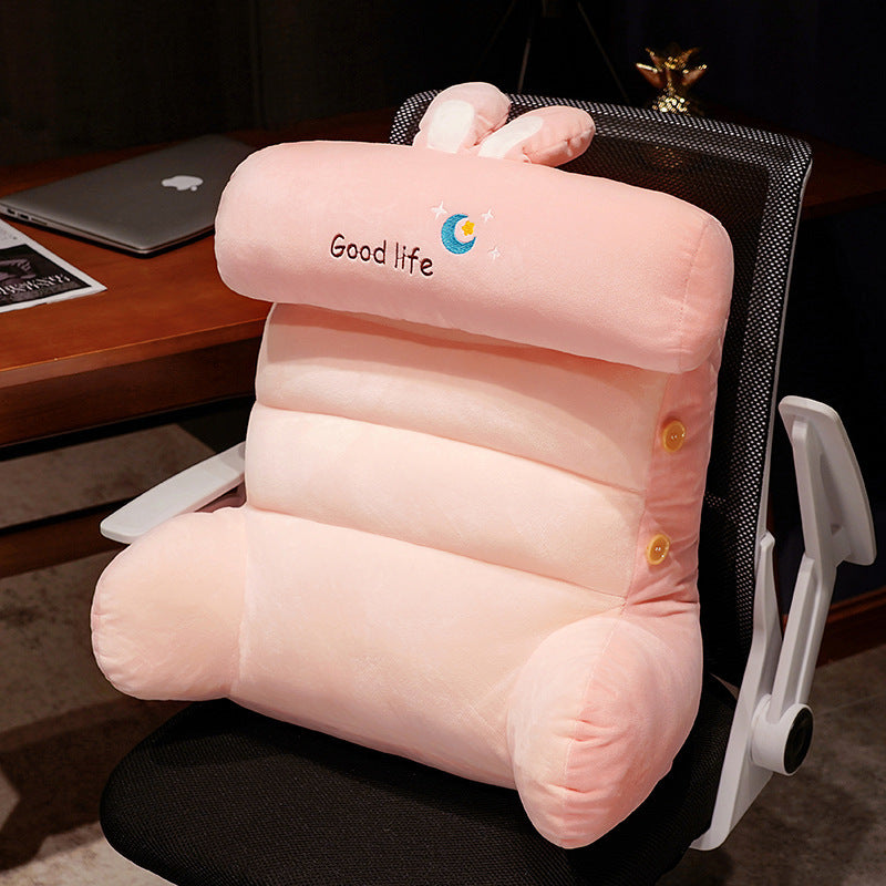 Plush Bedside Backrest Pillow – Soft Upholstered Support for Couch or Bed