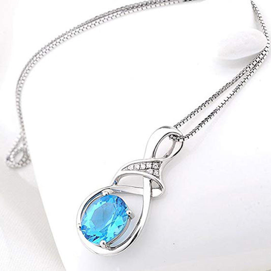 blue gem pendant Necklace