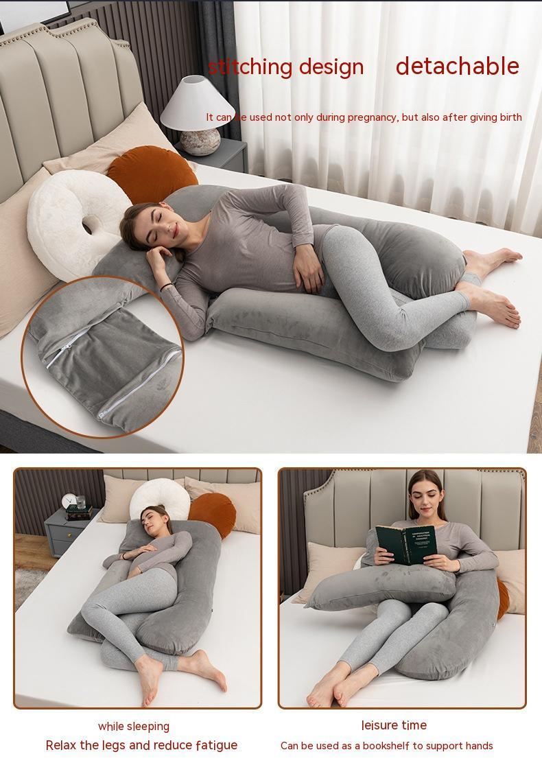 Pregnancy Pillow Detachable Multifunctional Siesta Pillow Cushion Lumbar Pillow Belly Support Pillow