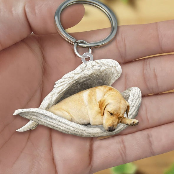 Angel 🪽 wings covering are sleeping bestie fur buddies memories Keychain