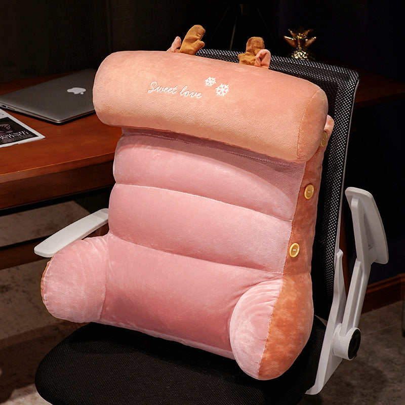 Plush Bedside Backrest Pillow – Soft Upholstered Support for Couch or Bed