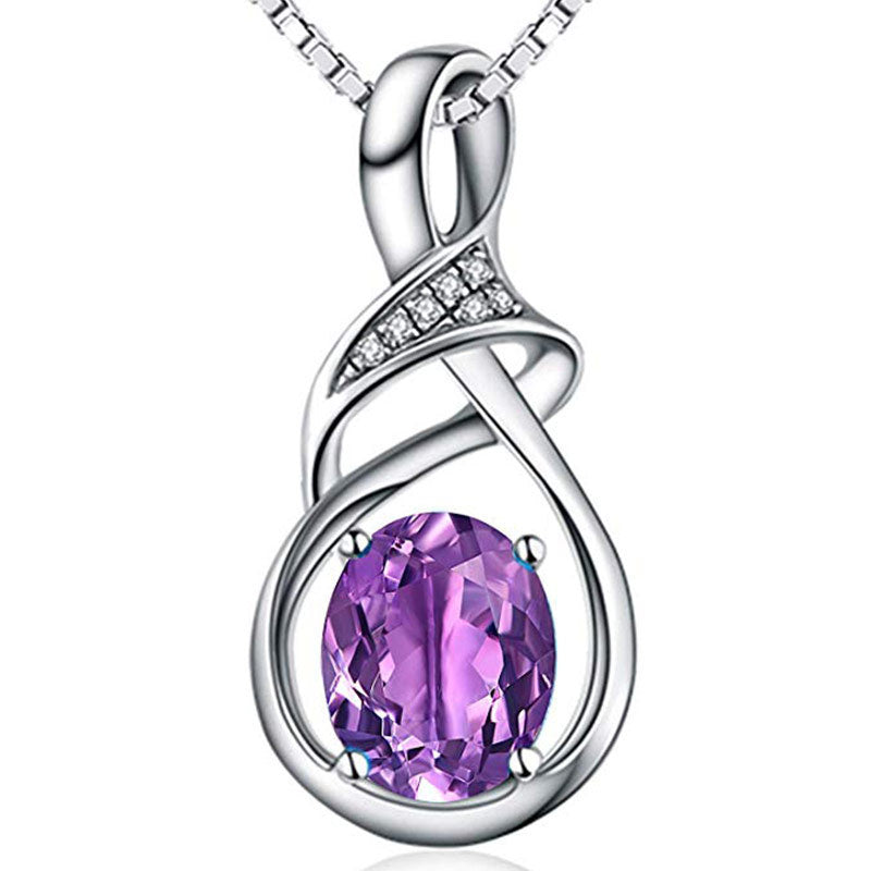 blue gem pendant Necklace