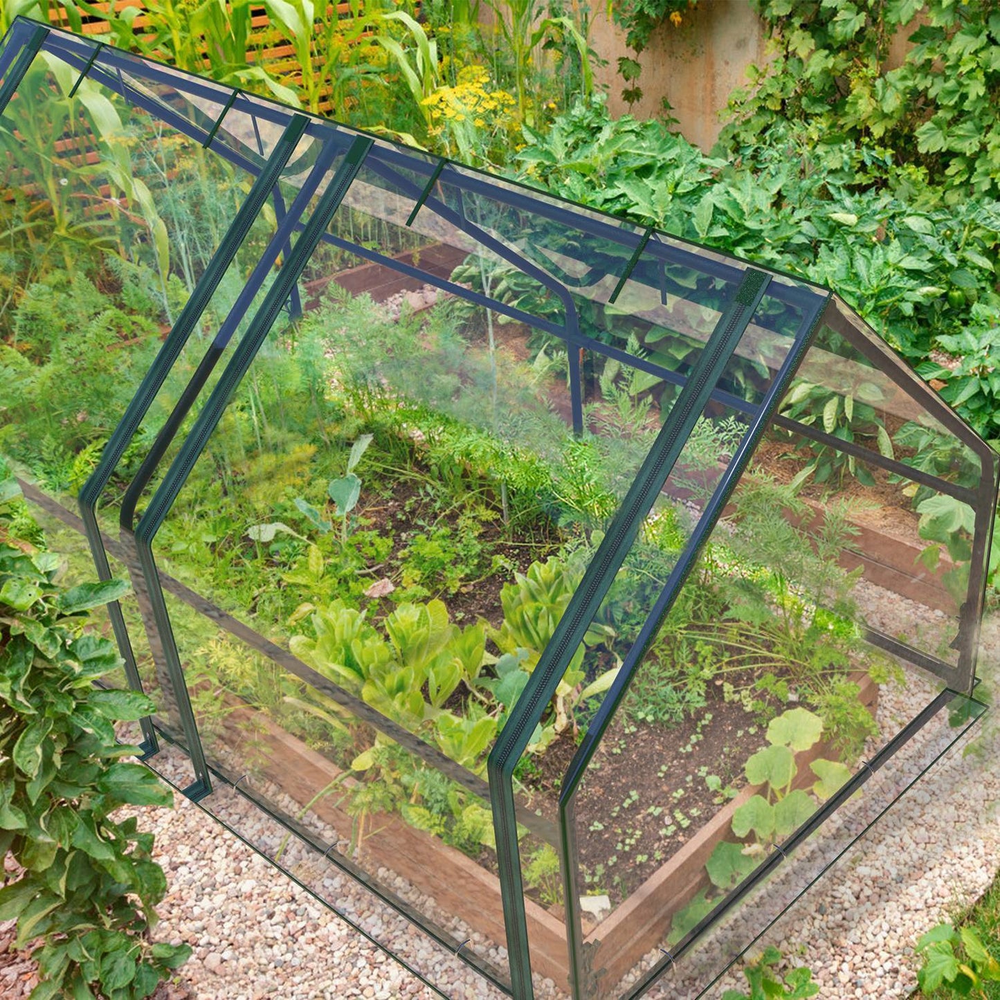 Mini greenhouse With Roll-Up Zipper Doors