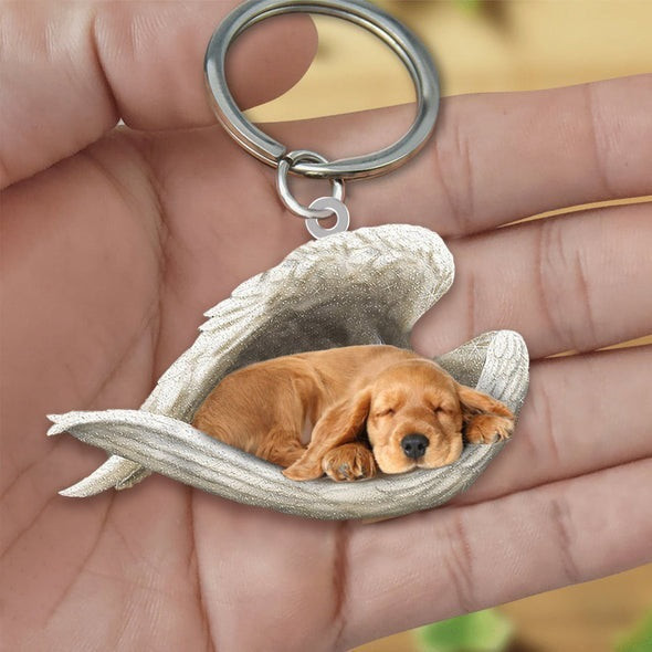 Angel 🪽 wings covering are sleeping bestie fur buddies memories Keychain