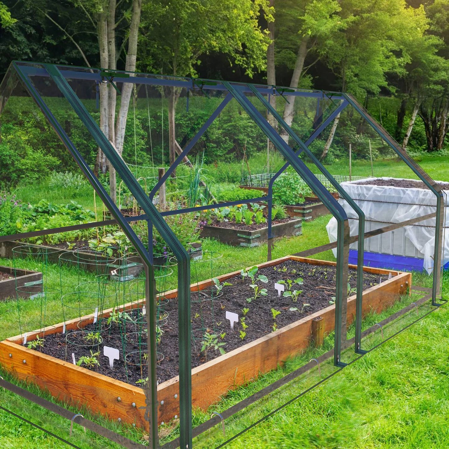 Mini greenhouse With Roll-Up Zipper Doors