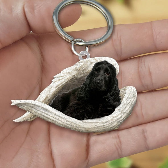 Angel 🪽 wings covering are sleeping bestie fur buddies memories Keychain