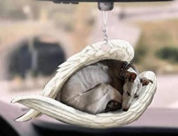 Angel 🪽 wings covering are sleeping bestie fur buddies memories Keychain