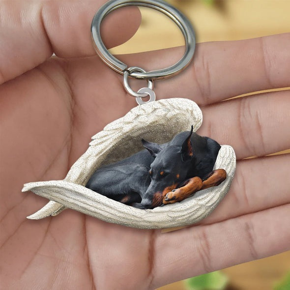 Angel 🪽 wings covering are sleeping bestie fur buddies memories Keychain