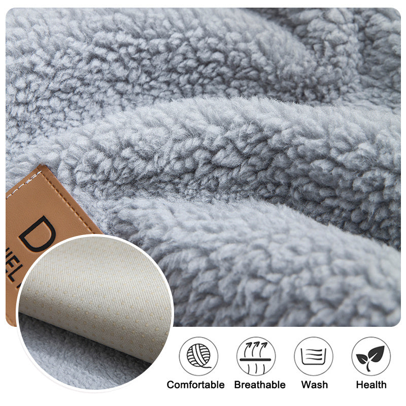Modern Wool-Feel Sofa Blanket – Plush, Anti-Slip Couch Cover