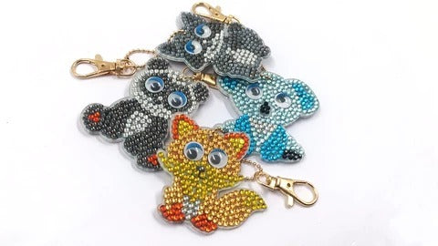 Cartoon animal diy keychain