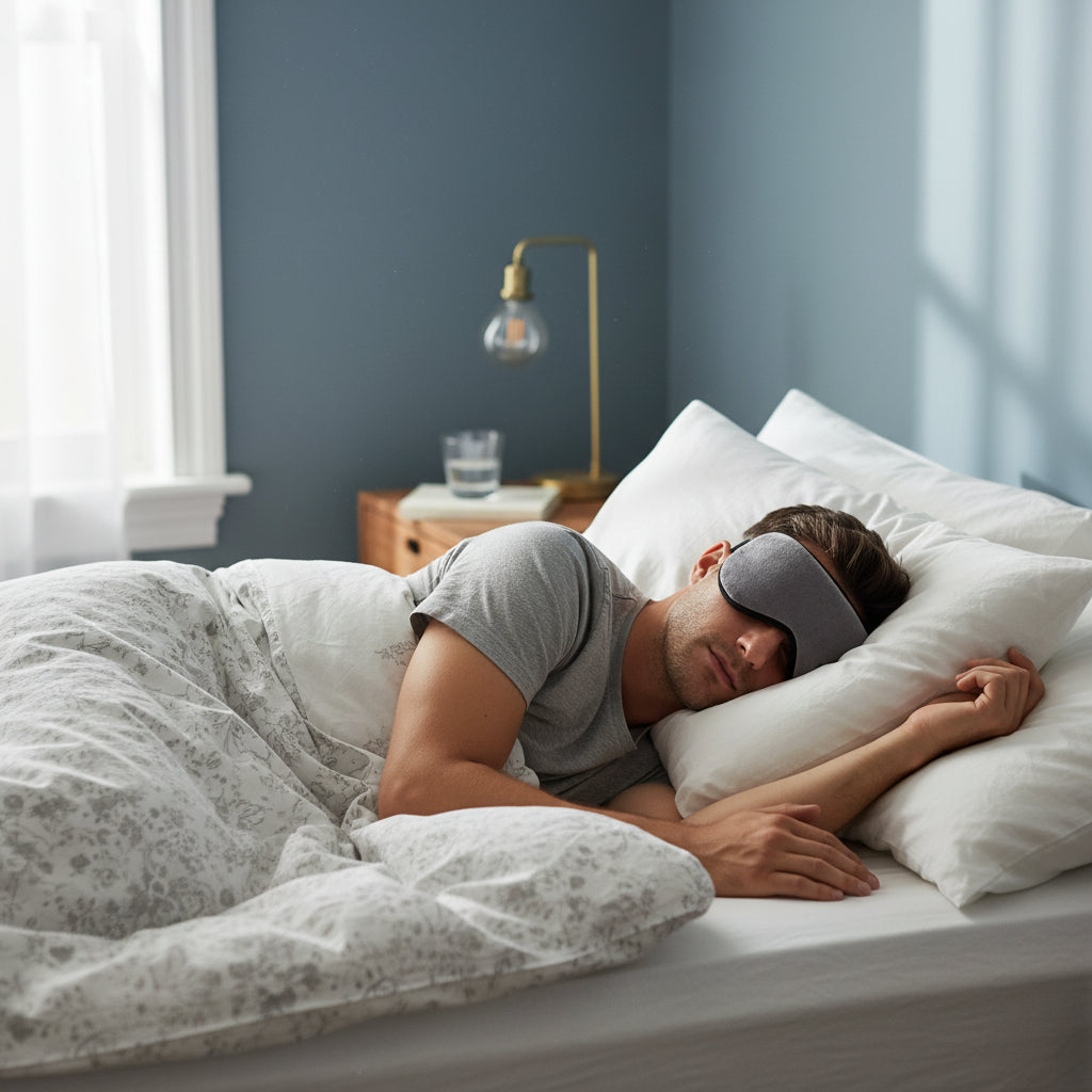 Bluetooth-enabled sleep-aid eye mask.