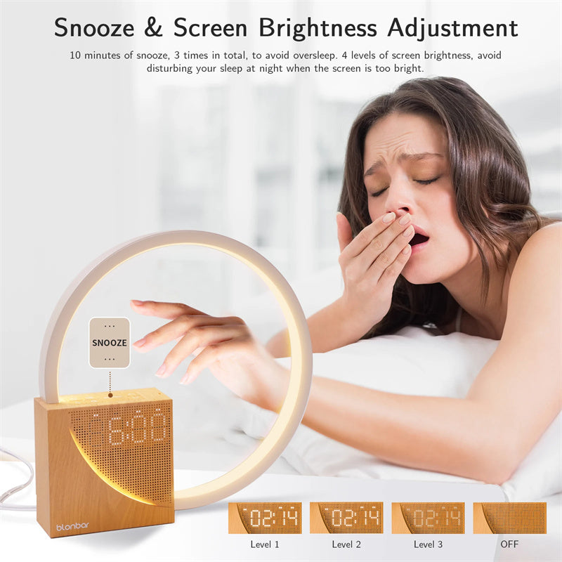 Bedside Touch Lamp with Natural Sounds and Alarm Clock