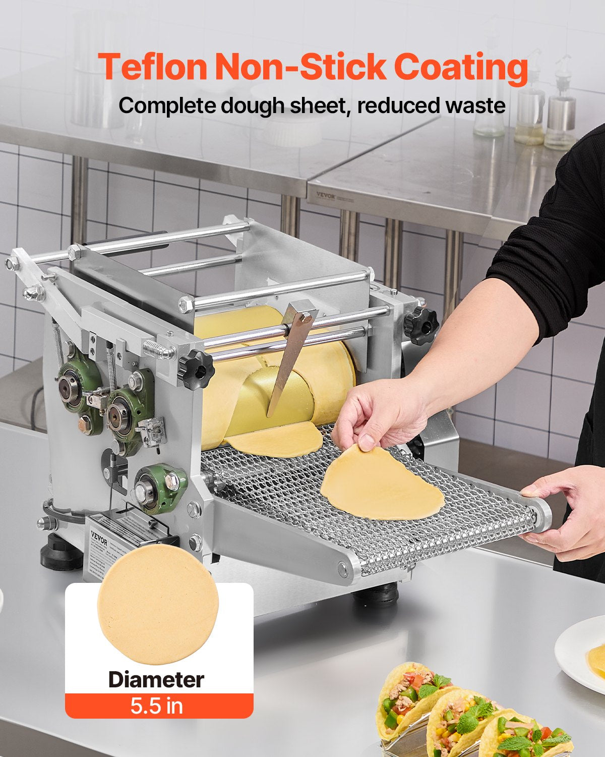 Electric Tortilla Maker - Automatic Corn Tortilla Making Machine, 5.5 inch