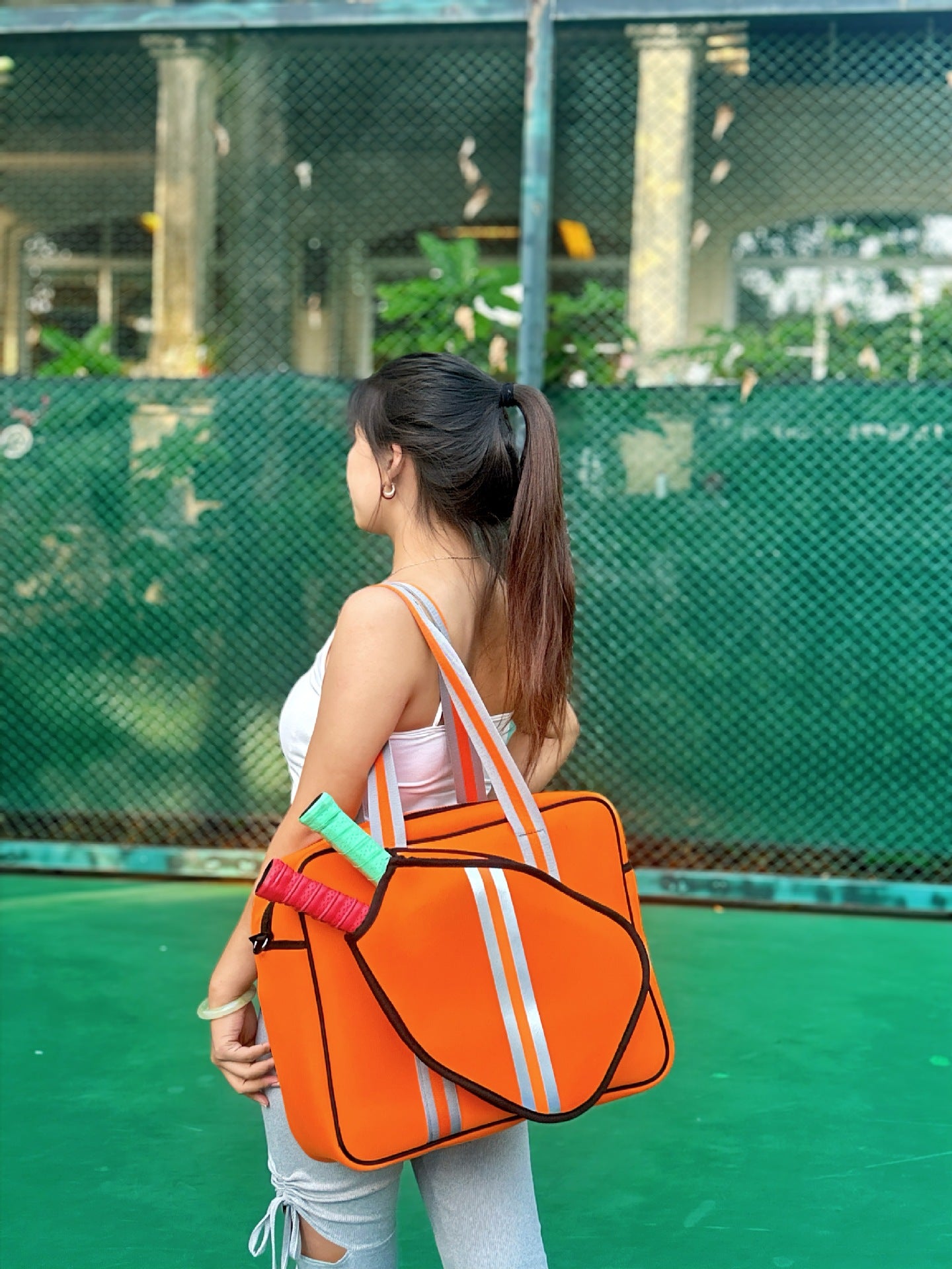 Designer Tennis Racket Backpack, Lightweight & Stylish, With Padded Compartment