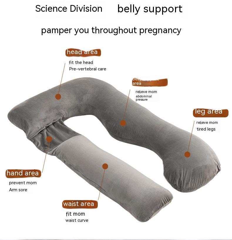 Pregnancy Pillow Detachable Multifunctional Siesta Pillow Cushion Lumbar Pillow Belly Support Pillow
