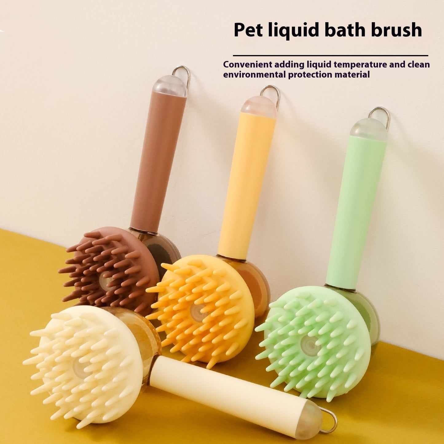 Sheila Merchandise all-in-one pet grooming brush 3 in 1 bath brushes for dogs and cats in pastel colors