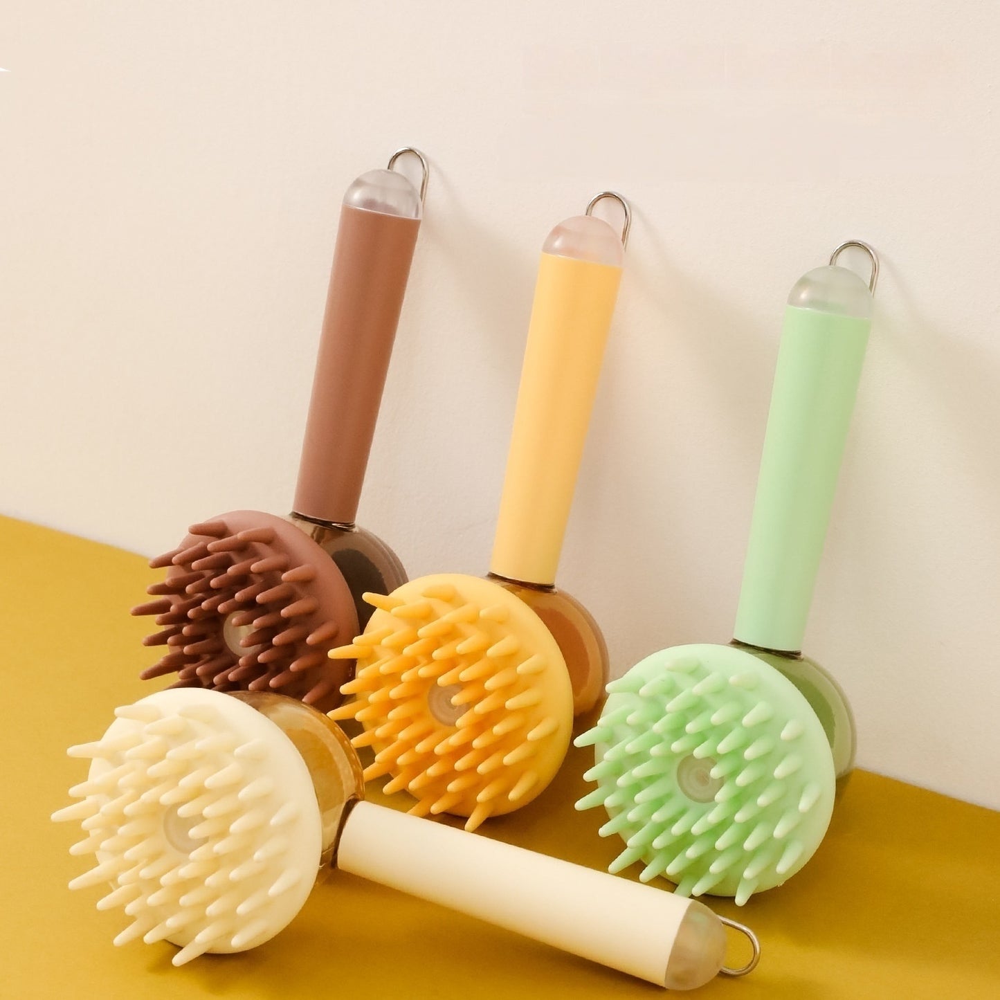 Sheila Merchandise 3 in 1 bath brush for dogs and cats featuring an all-in-one pet grooming brush in multiple colors