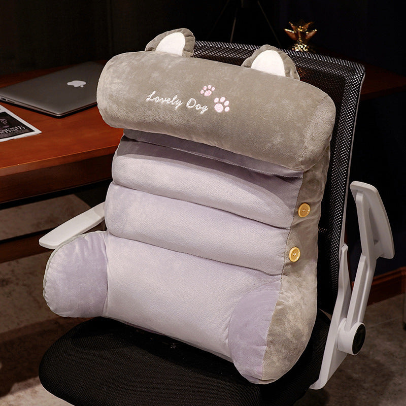 Plush Bedside Backrest Pillow – Soft Upholstered Support for Couch or Bed