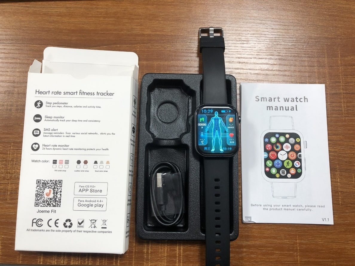 Bluetooth health monitoring smartwatch for men and women with heart rate and fitness tracking features