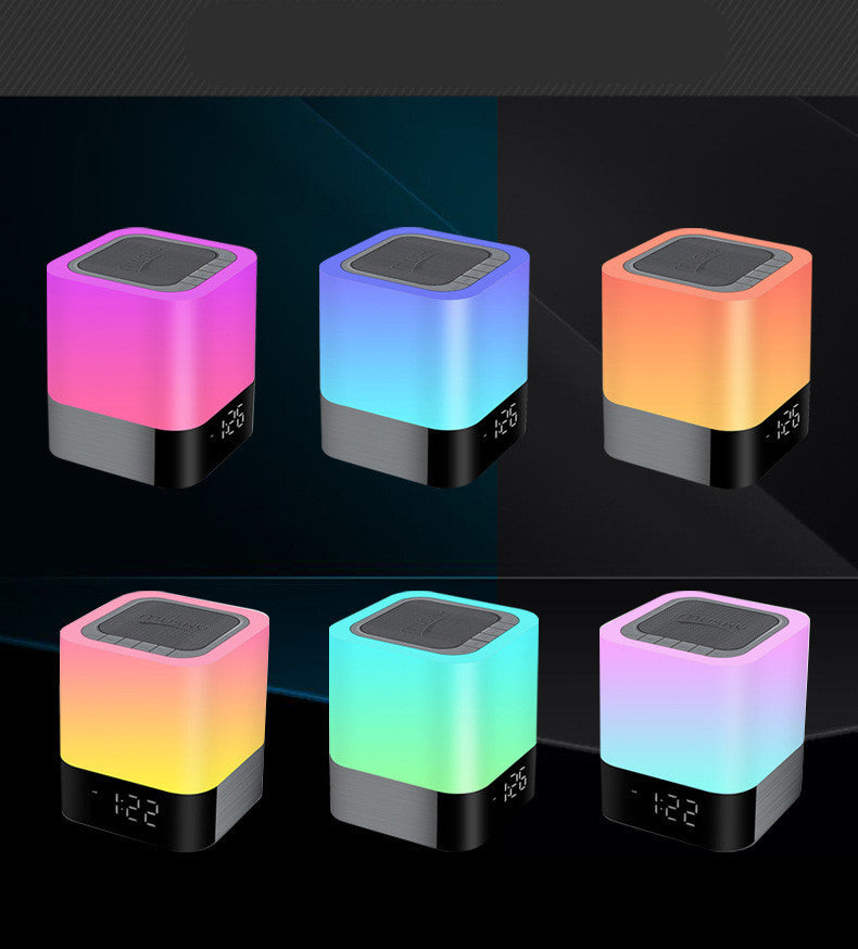 Sheila Merchandise colorful Bluetooth sound system home office speaker with LED light and digital clock display