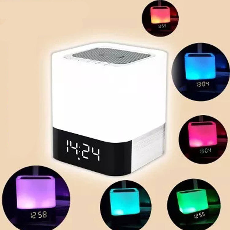 Sheila Merchandise Bluetooth sound system home office with colorful LED light and digital clock display