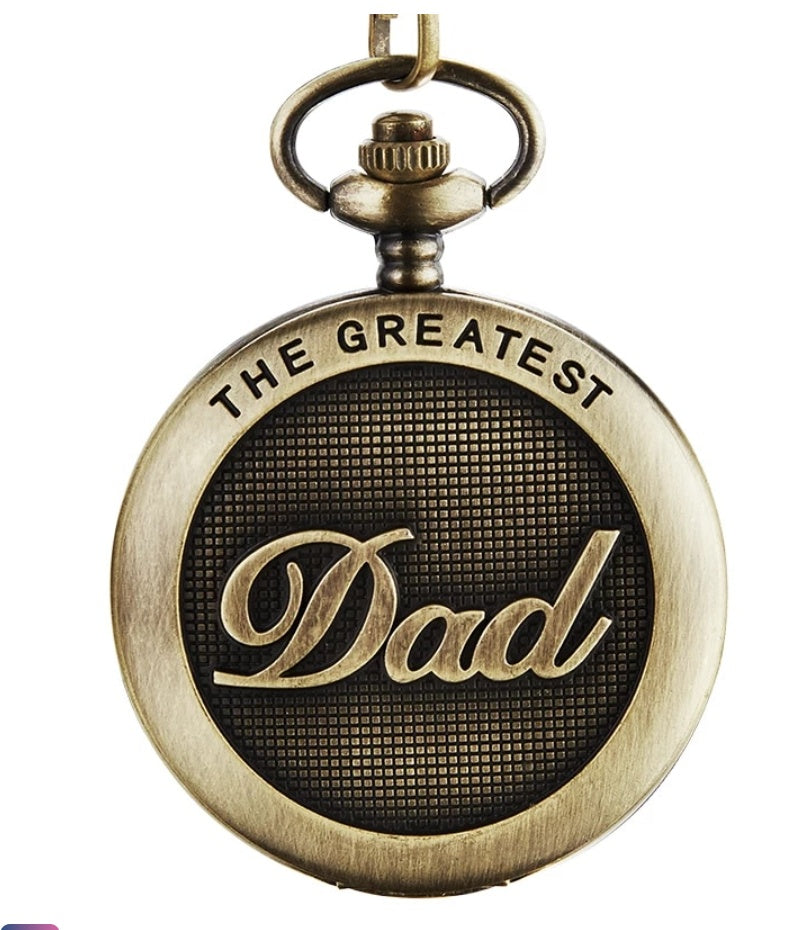 The Greatest Dad grandpa pocket watch by Sheila Merchandise sentimental gift for father and grandfather
