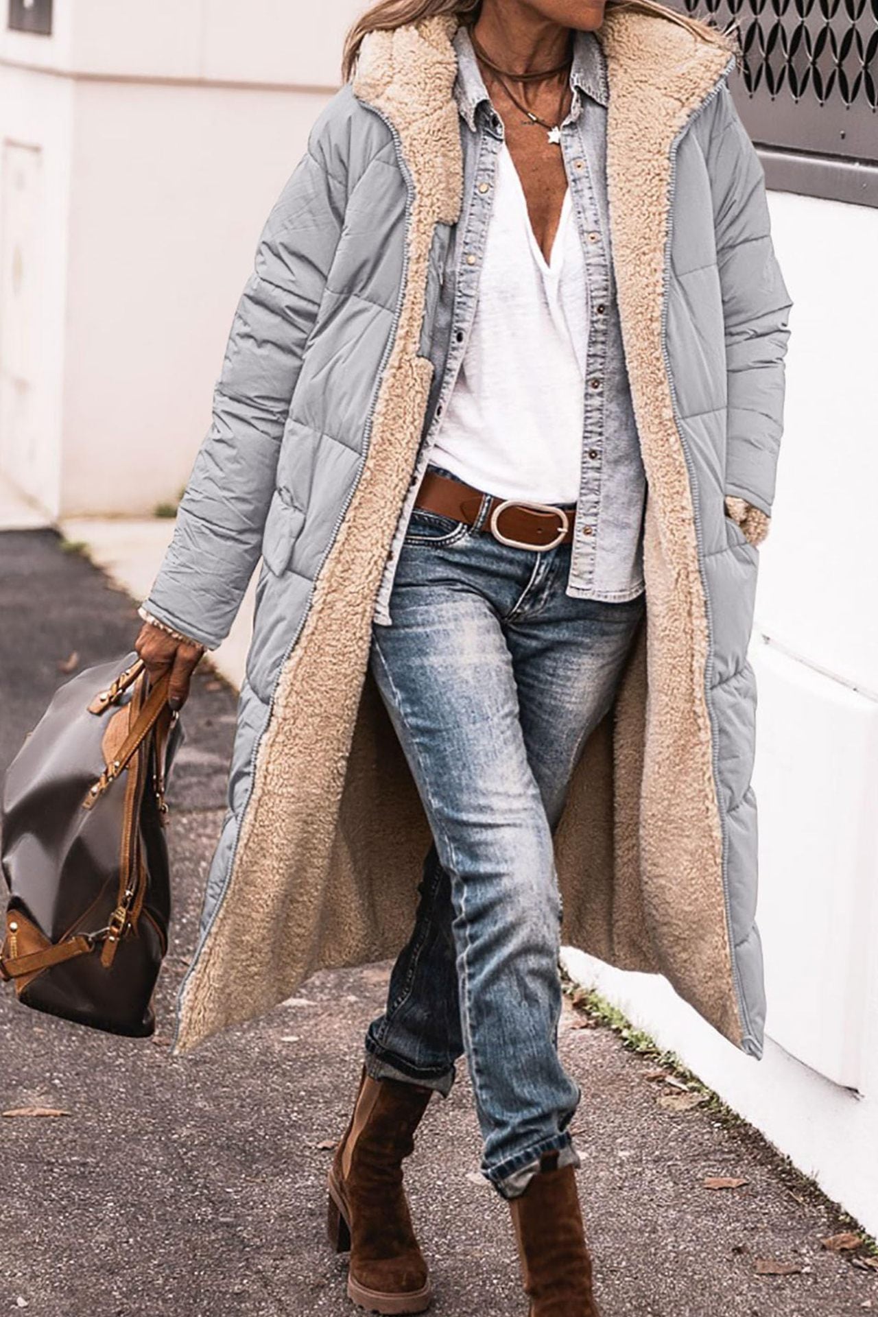 Women's Hooded Double-Sided Long Coat