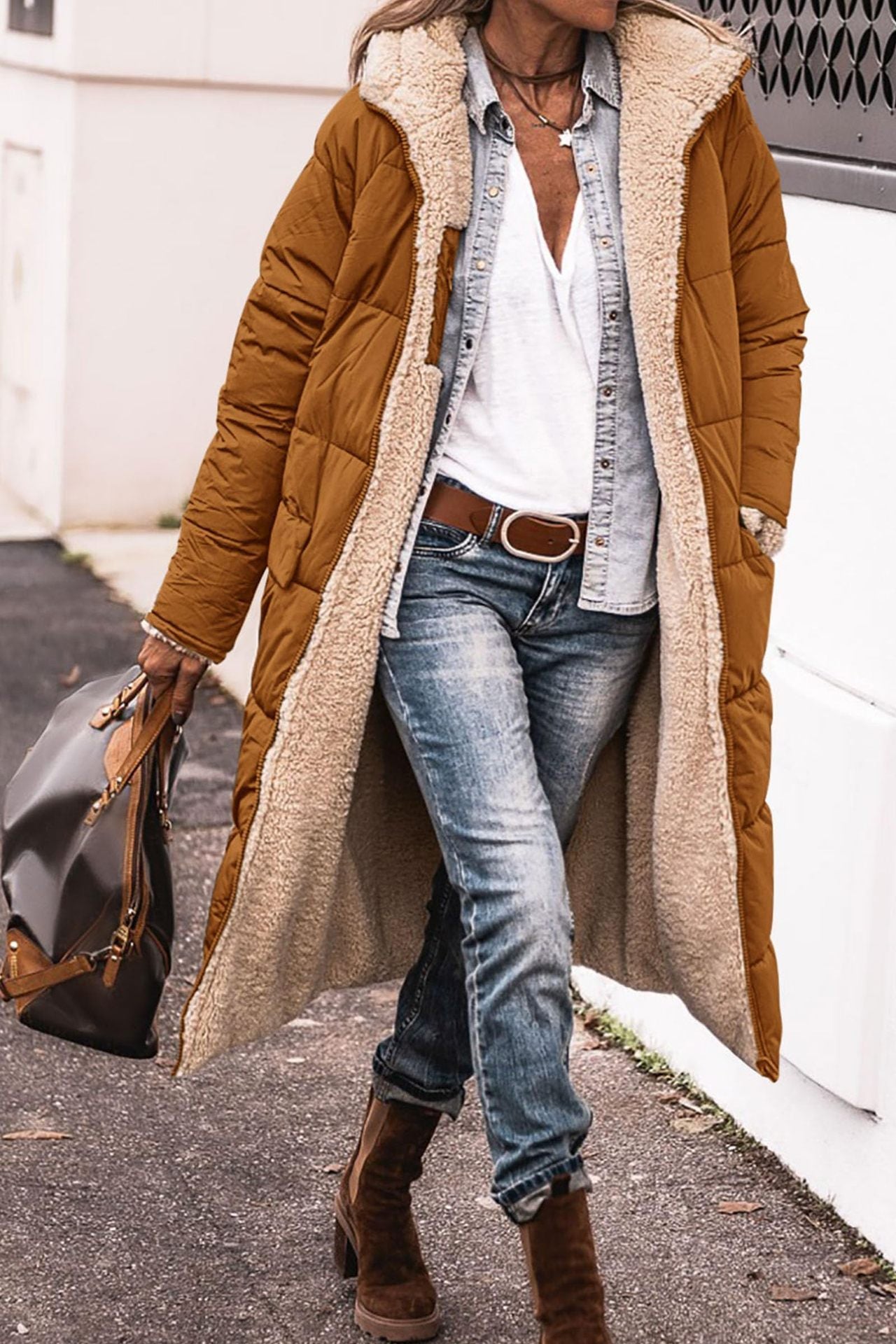 Women's Hooded Double-Sided Long Coat