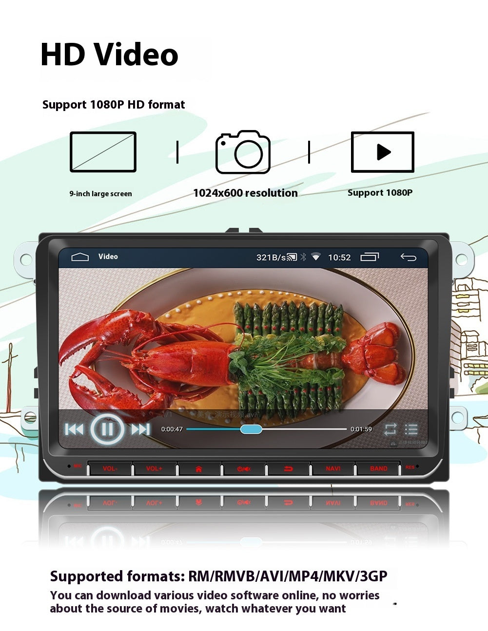 Say hello to the New Android 9-inch Car Bluetooth GPS Navigation Integrated Host – the all-in-one upgrade your car needs!