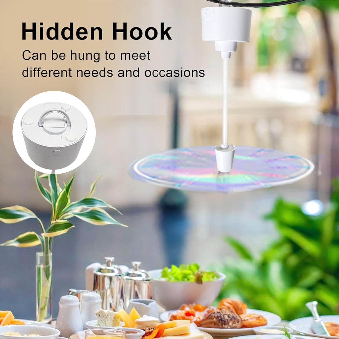 Sheila Merchandise chemical free mosquito repellent fan with hidden hook for versatile hanging