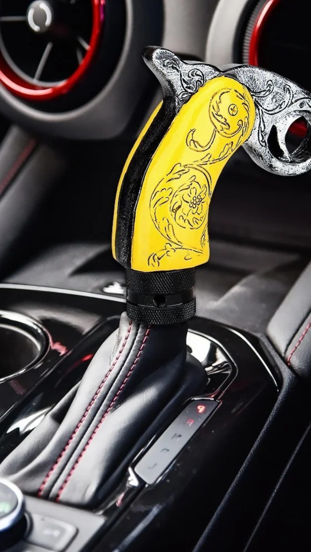 Custom resin gear shift knob with detailed design, perfect for car modification enthusiasts