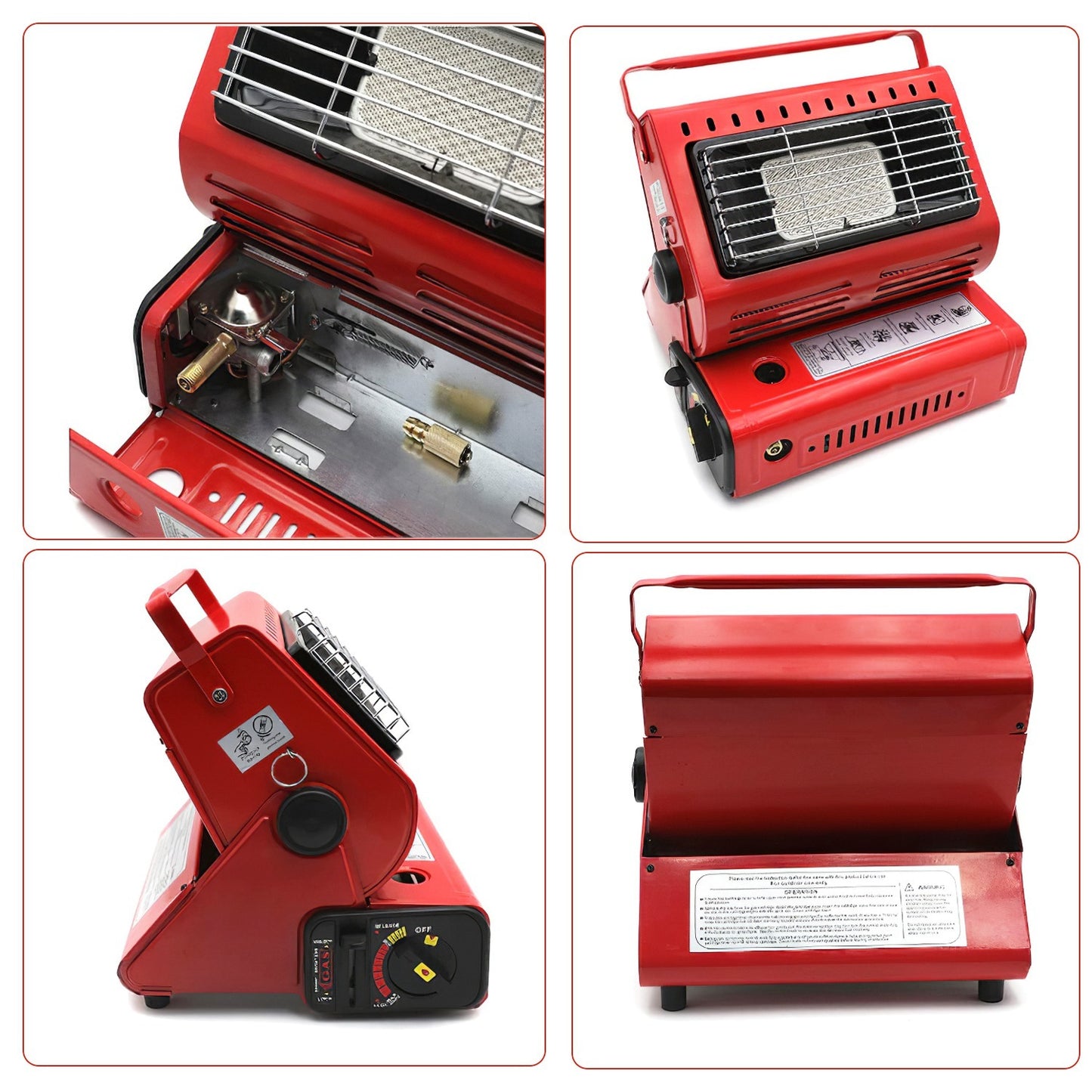 2 In 1 Portable Outdoor Butane Gas Heater & Cooking Stove Cooker For Camping Fishing RV