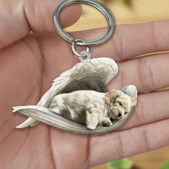 Angel 🪽 wings covering are sleeping bestie fur buddies memories Keychain