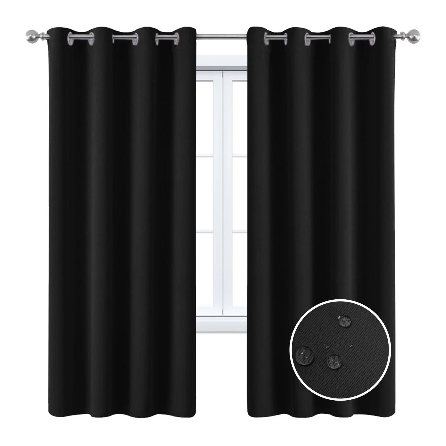 Full Blackout Curtain With Black Lining