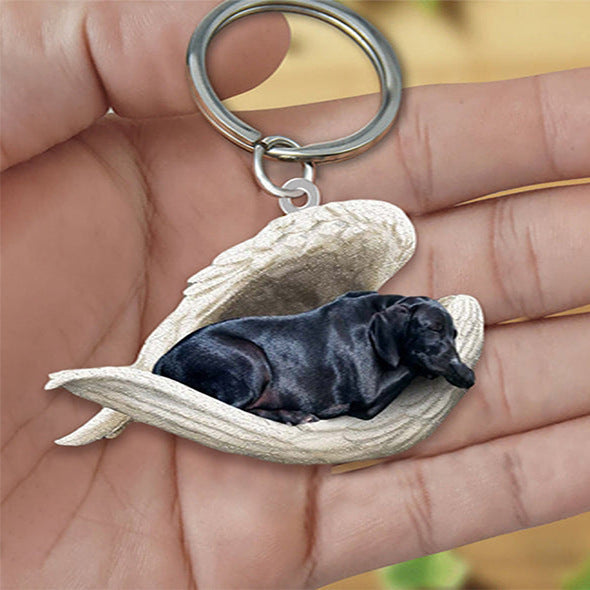 Angel 🪽 wings covering are sleeping bestie fur buddies memories Keychain